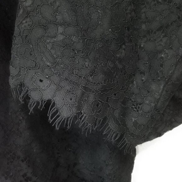 J.Crew Easy Pant Black Floral Lace Overlay Cropped Pockets Womens Size 8 Pull On - Picture 10 of 10